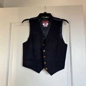 Navy blue Vest with Gold Buttons